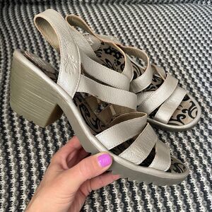 Fly London Woze strappy wedge sandal women’s shoe size 8-8.5 (39)